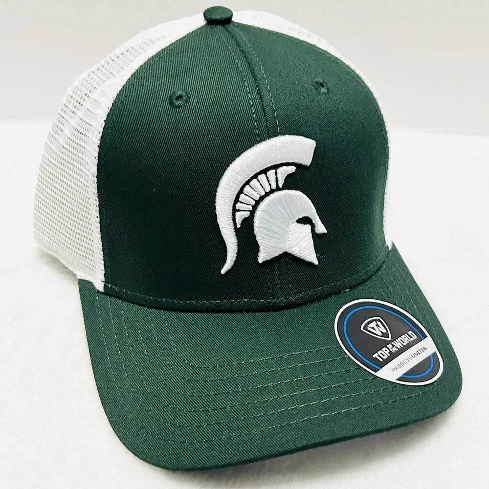 Top of the World Michigan State‎ Spartans Trucker Hat Cap Adjustable Green NCAA